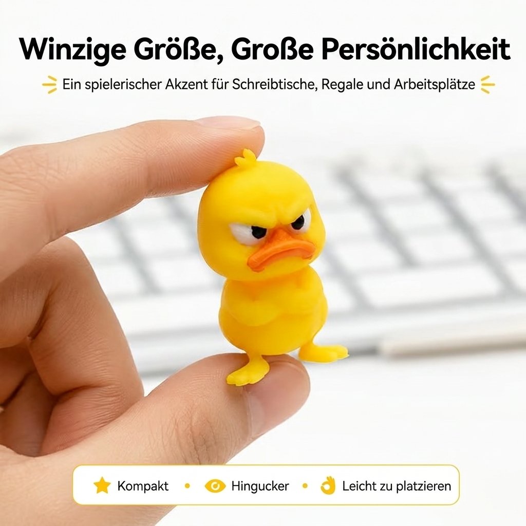 😠 Figurka rozzlobené kachny na stůl – Dodajte svému stolu drzý nádech! 🐥