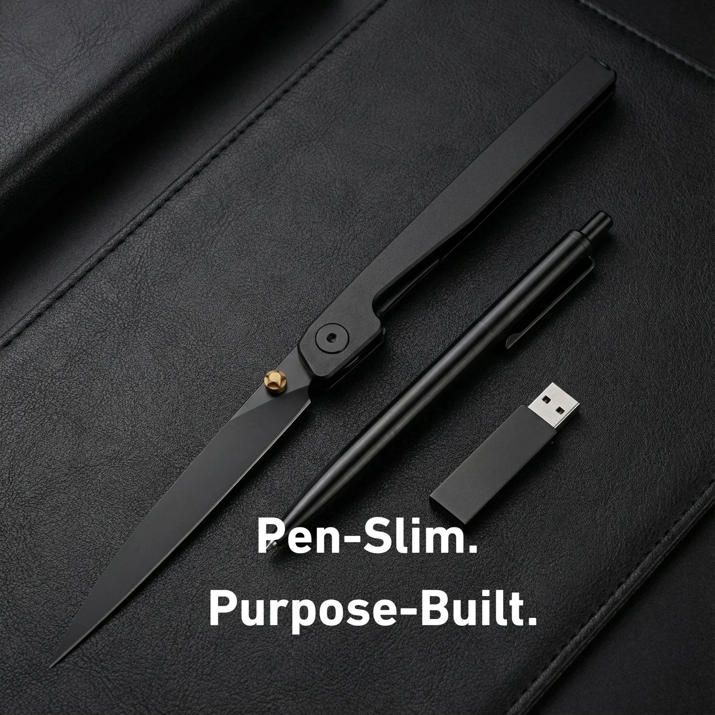 🔥Poslední den výprodeje 50% SLEVA🎉Dlouhý nůž s Liner Lock Front Flipper a černou hliníkovou rukojetí