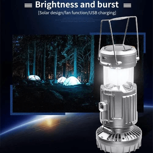 🔥2025 Horký výprodej🔥🌿Přenosná LED kempingová lampa s ventilátorem