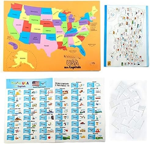 🔥🌍 Sada puzzle s mapou světa a mapou USA