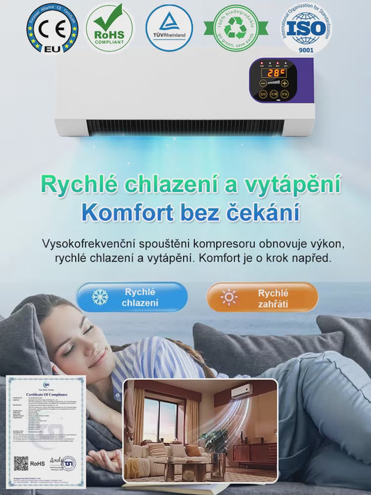 Nástěnná klimatizace s funkcí vytápění a chlazení