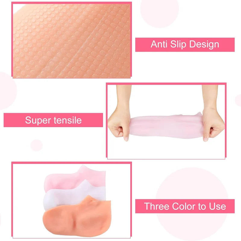 Hydratační silikonové exfoliační ponožky pro péči o nohy
