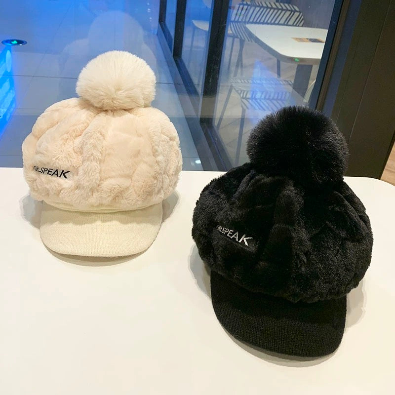 🎁Nejlepší dárek pro ni 🎁👒 - dámská zimní čepice s krátkou krempou🥰