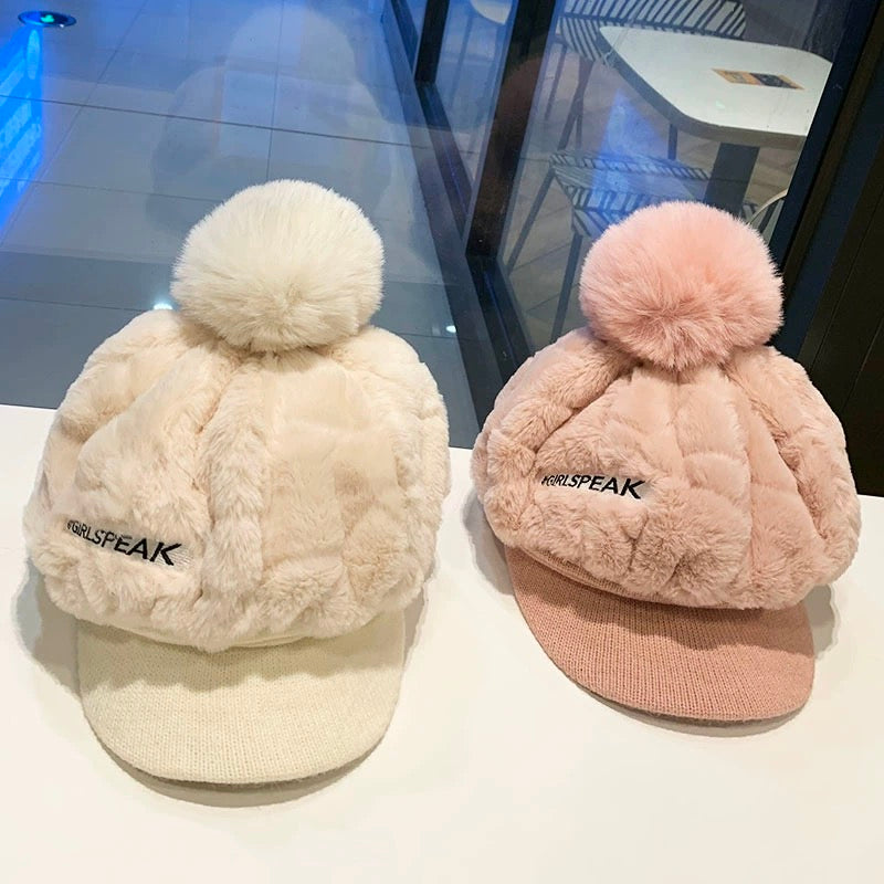 🎁Nejlepší dárek pro ni 🎁👒 - dámská zimní čepice s krátkou krempou🥰