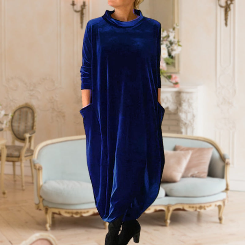 Elegantní elegantní sametové dlouhé šaty