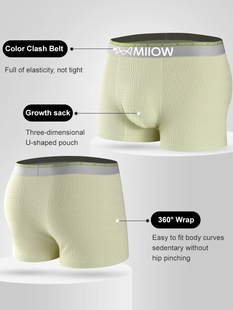 🔥Pánské bavlněné bublinkové boxerky Antibakteriální prodyšné absorbující pot💝
