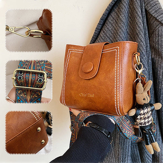 👜Taška ve vintage stylu s nastavitelným širším ramenním popruhem