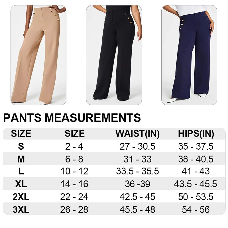 🔥 Dámské kalhoty Plus Size s vysokým pasem a širokými nohavicemi