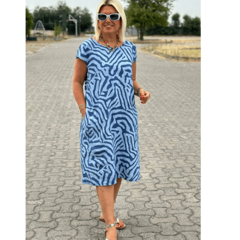 🎁Neformální šaty s potiskem v bohémském vintage stylu z roku 2025👗