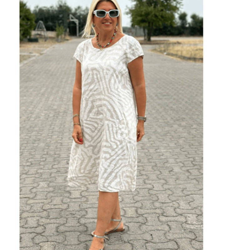 🎁Neformální šaty s potiskem v bohémském vintage stylu z roku 2025👗