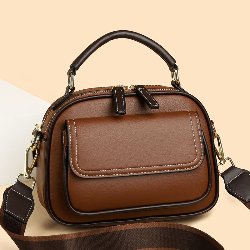 【🎊Nové produkty 30% sleva】👜Elegantní dvouvrstvá crossbody kabelka se širokým popruhem