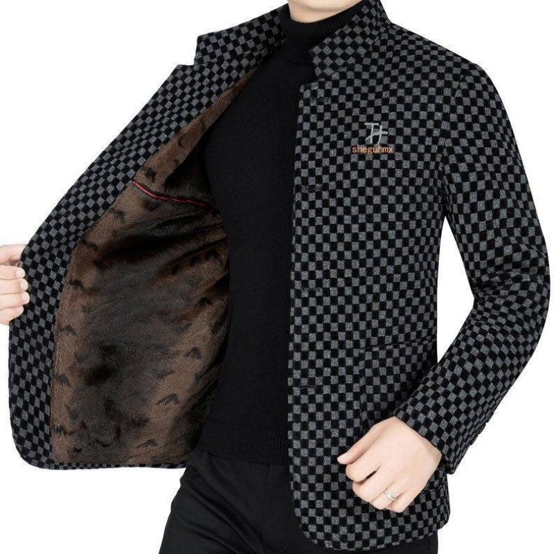 Stylová pánská kašmírová vycpaná bunda