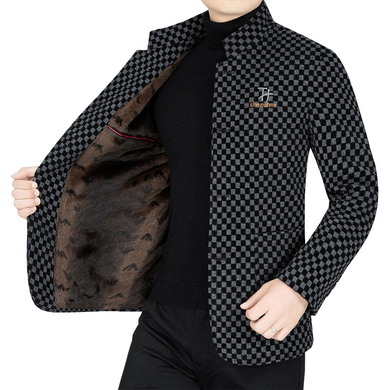 Stylová pánská kašmírová vycpaná bunda