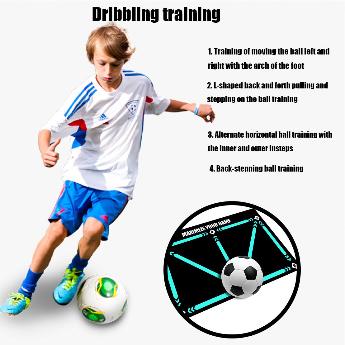🔥⚽Pro všechny úrovně fotbalových tréninkových podložek Protiskluzové, tiché