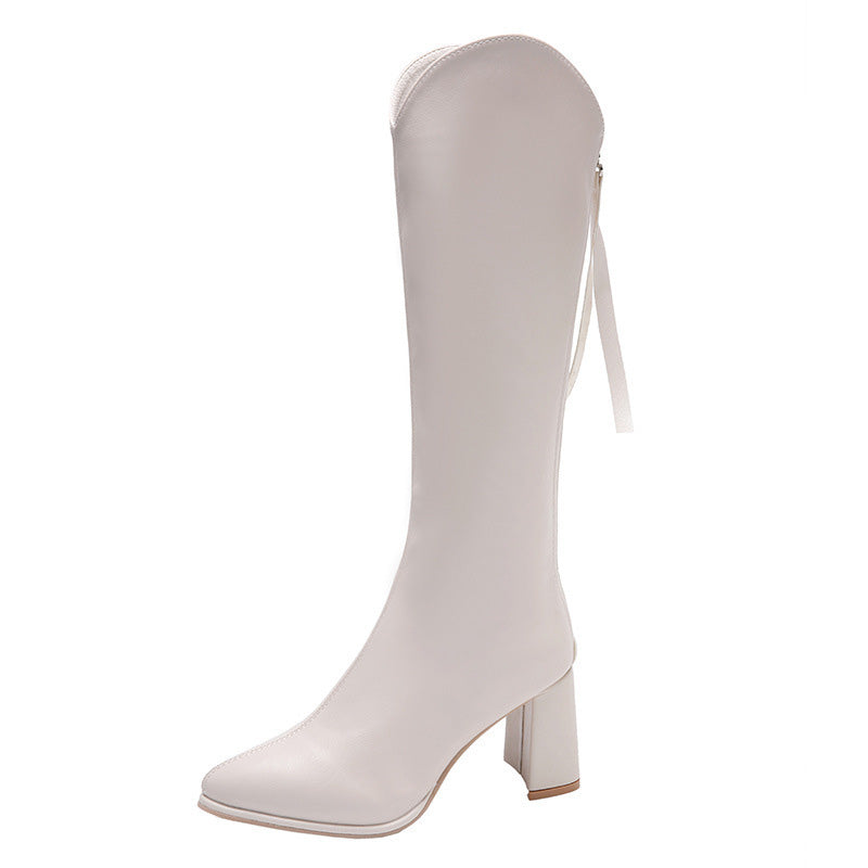 【✨Nové přírůstky 2025】👢Elegantní dámské boty na vysokém podpatku se špičatou špičkou