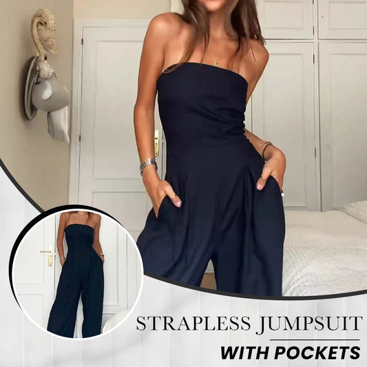 【S-XL】👗Dámský svetr bez ramínek s kapsami