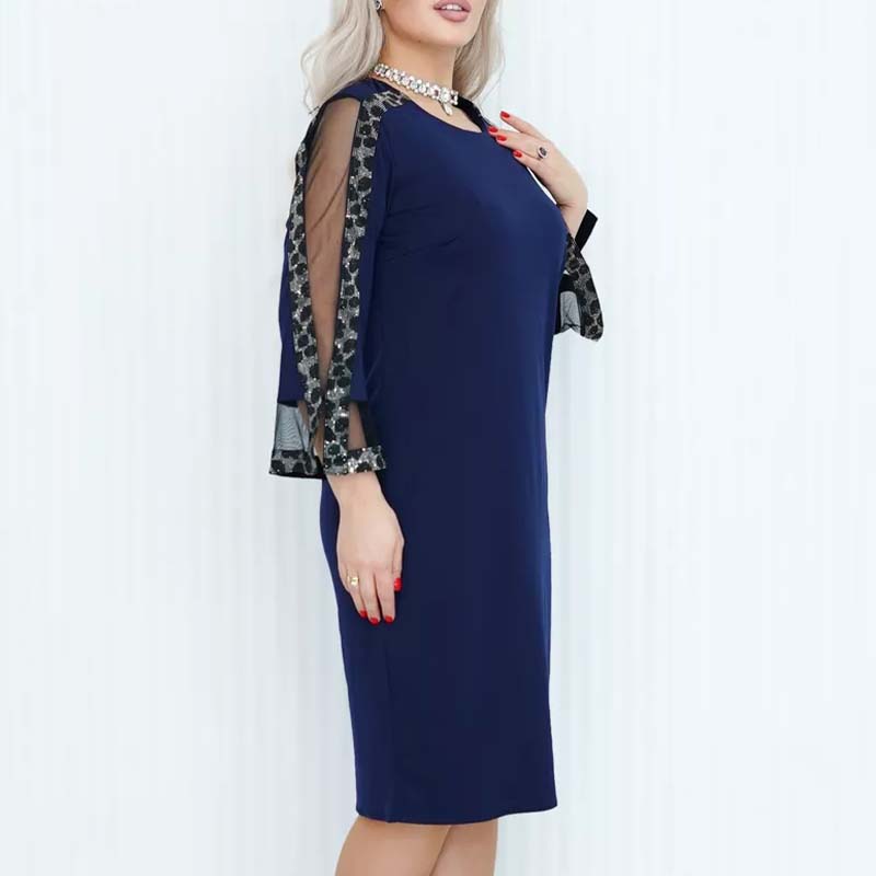 Nové elegantní patchworkové šaty