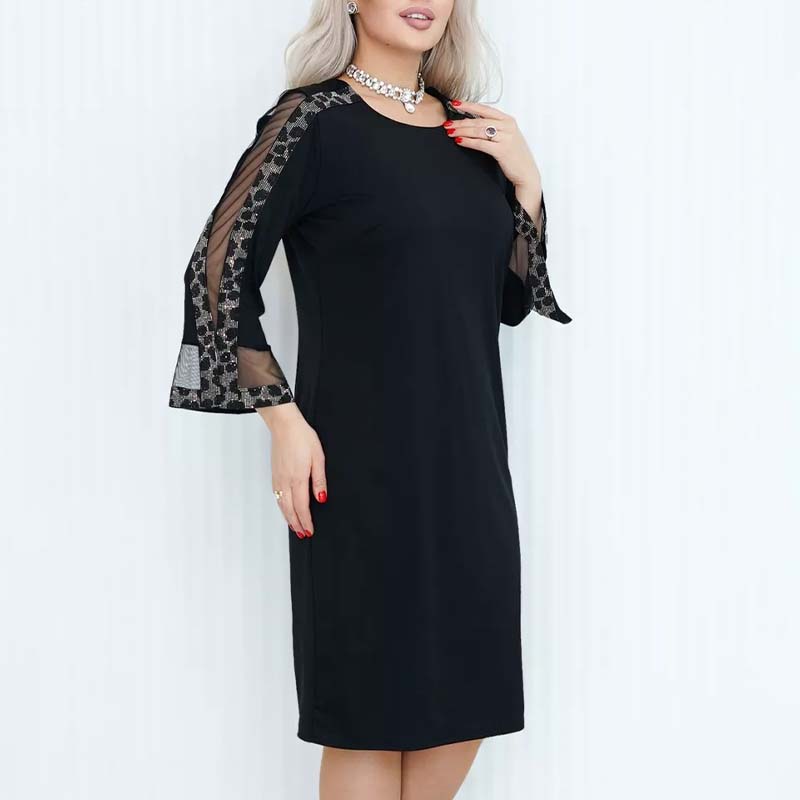 Nové elegantní patchworkové šaty