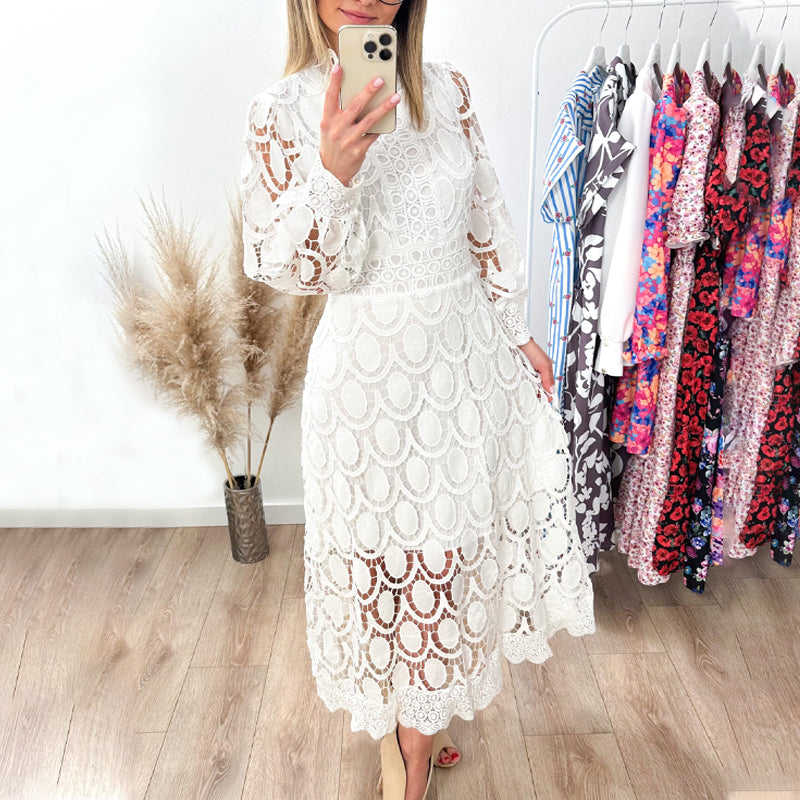 🛍️ Elegantní krajkové šaty pro ženy s dlouhým rukávem