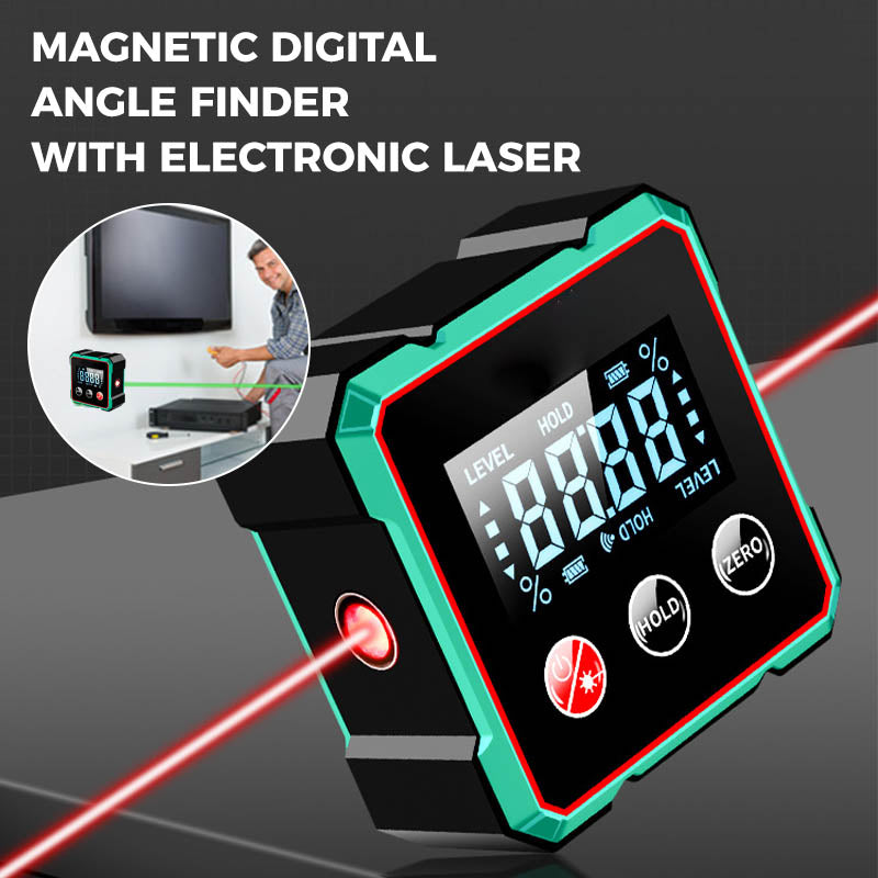 Magnetický digitální úhloměr s elektronickým laserem