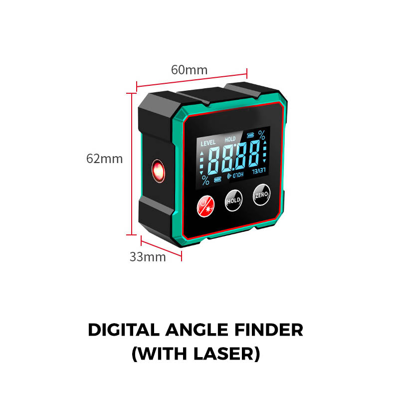 Magnetický digitální úhloměr s elektronickým laserem