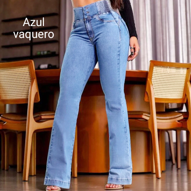 👖Natahovací džíny s vysokým pasem