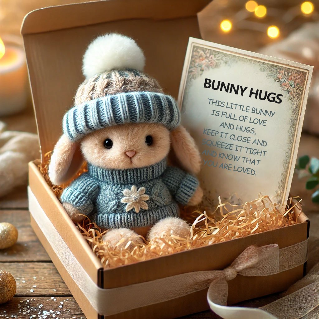 🐇Mini zajíček objímá roztomilý velikonoční dárek🎁