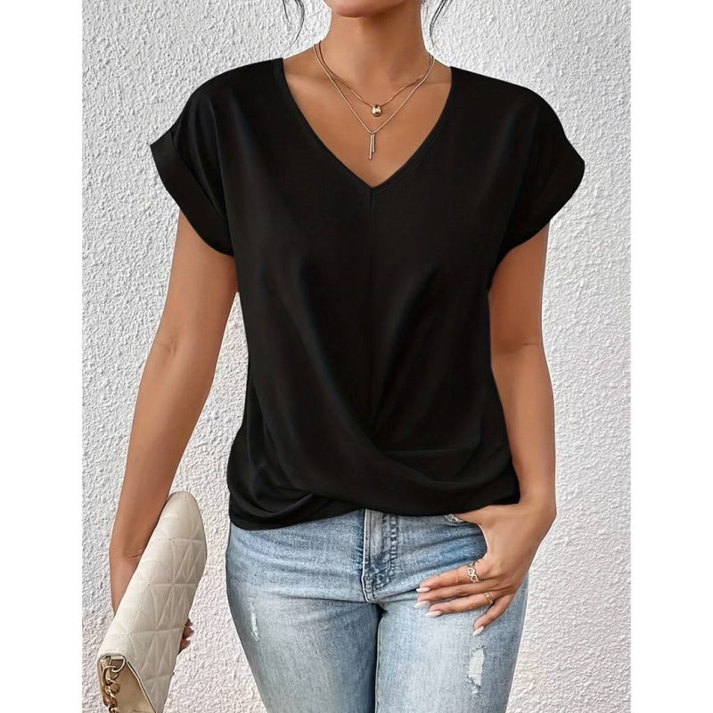 👚Elegantní tričko s výstřihem do V✨