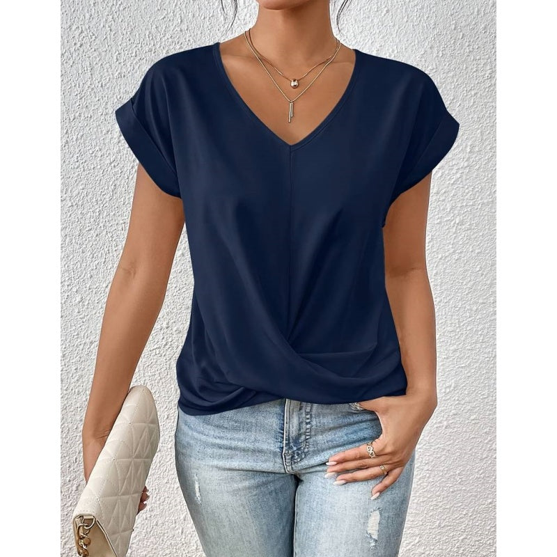 👚Elegantní tričko s výstřihem do V✨