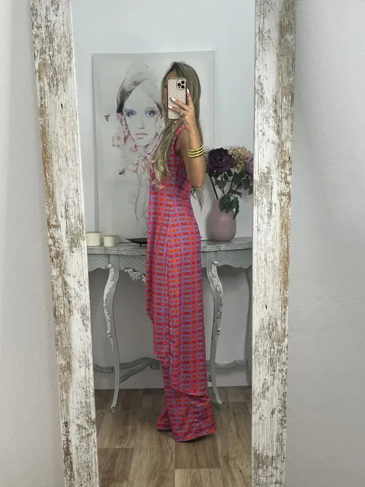 💐 Pohodlný oblek s abstraktním potiskem pro ženy