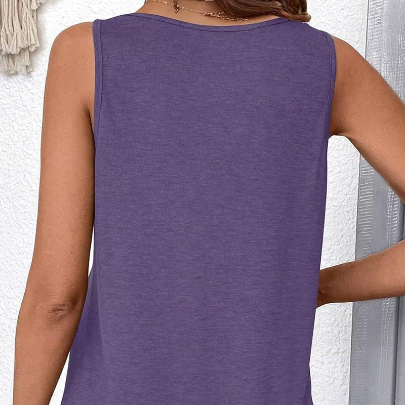 👚Dámské tričko bez rukávů s výstřihem do V