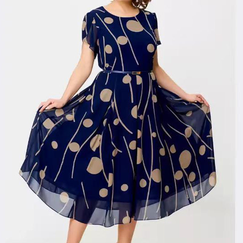 ✨Módní šaty s velkými puntíky a plus size šaty
