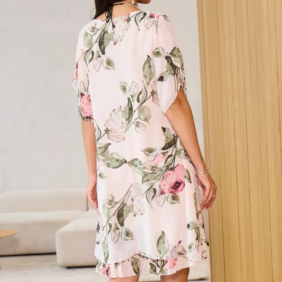 ŽHAVÉ 50% 👗 Šifónové šaty Blush Petal Glow