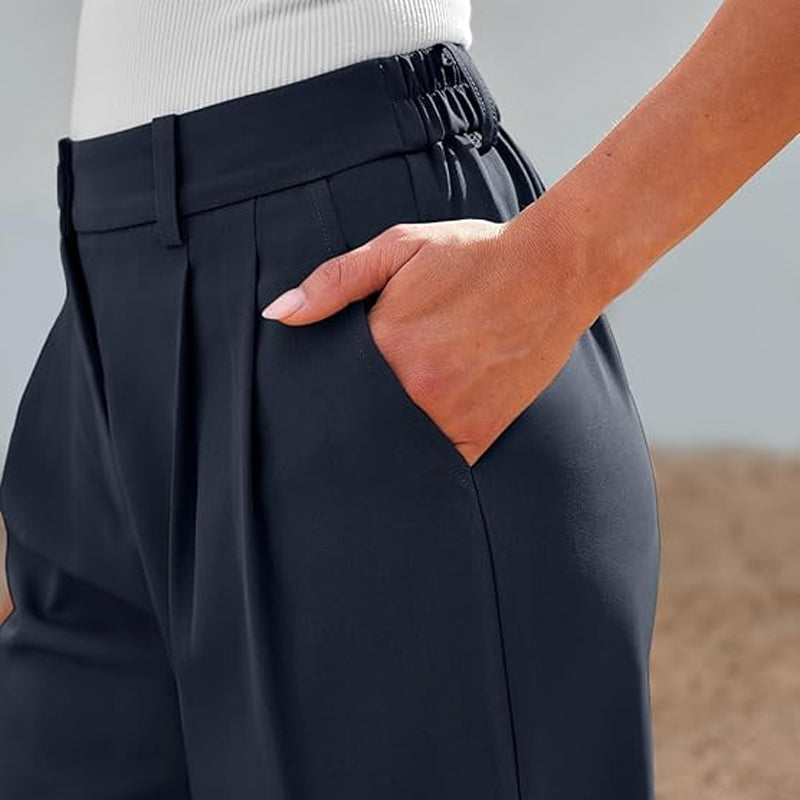 🌸Dámské kalhoty s vysokým pasem a rovnými nohavicemi👖