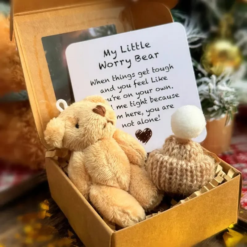 🔥🧸Ručně vyrobený mini plyšový medvídek v krabičce