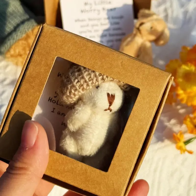🔥🧸Ručně vyrobený mini plyšový medvídek v krabičce