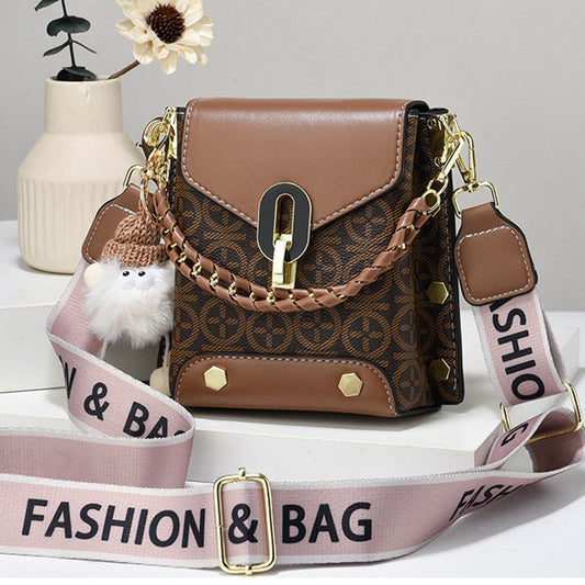 Dámská módní kožená crossbody kabelka