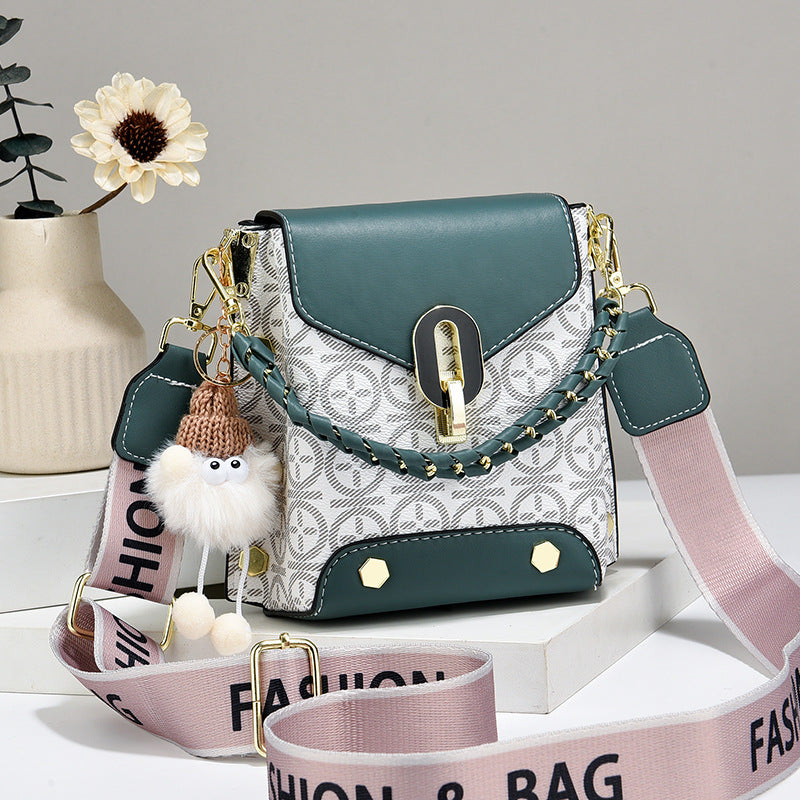 Dámská módní kožená crossbody kabelka