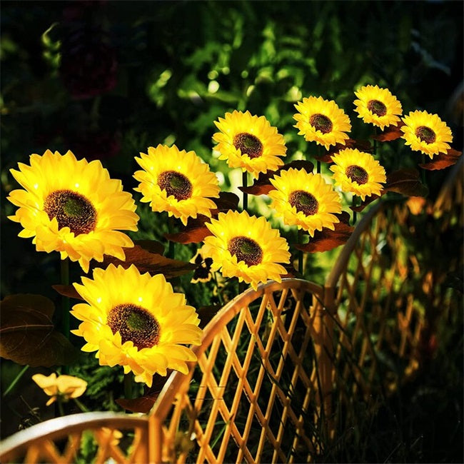 🔥✨Solární zahradní lampa ze slunečnic🌻