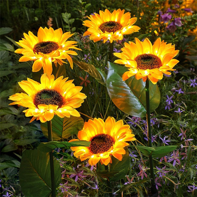 🔥✨Solární zahradní lampa ze slunečnic🌻