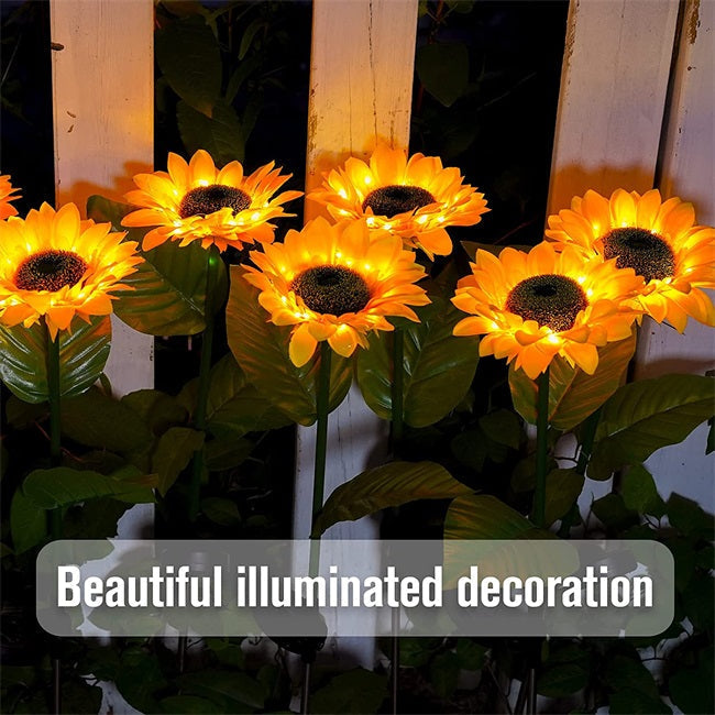 🔥✨Solární zahradní lampa ze slunečnic🌻