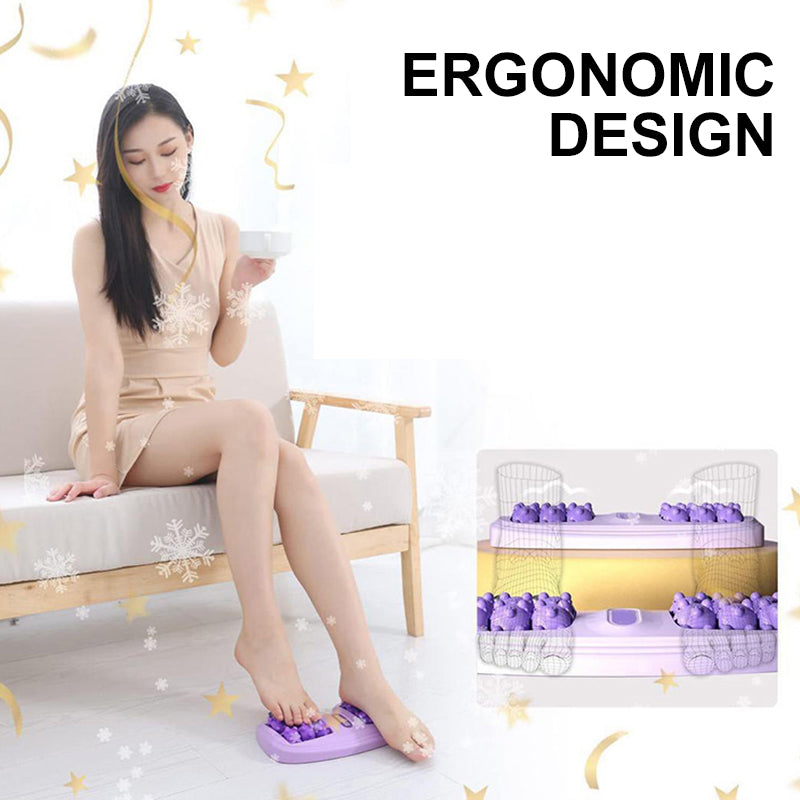 💜🦶 Přenosný dvojitý masážní přístroj na nohy - relaxace kdekoli a kdykoli