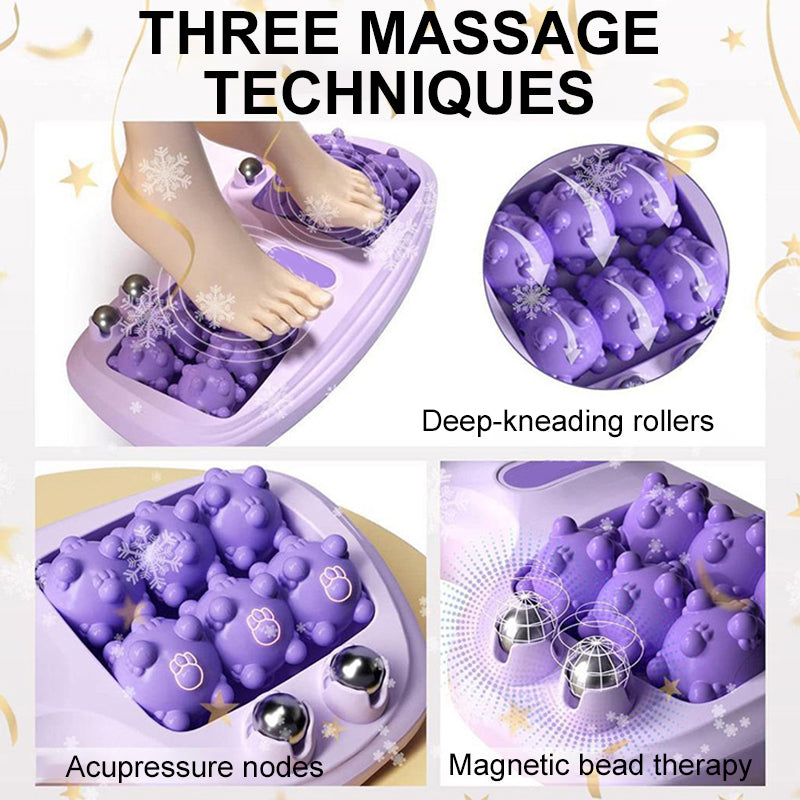 💜🦶 Přenosný dvojitý masážní přístroj na nohy - relaxace kdekoli a kdykoli