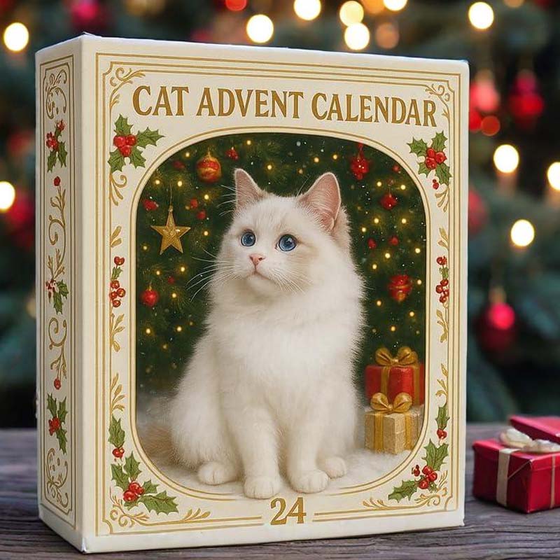 【🎁Vánoční nabídka🎄】Adventní kalendář pro milovníky koček na rok 2025