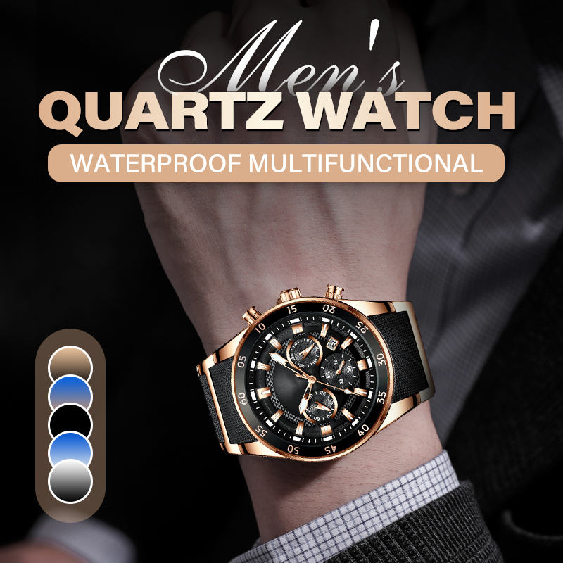 🎁 Pánské vodotěsné multifunkční quartzové hodinky⌚