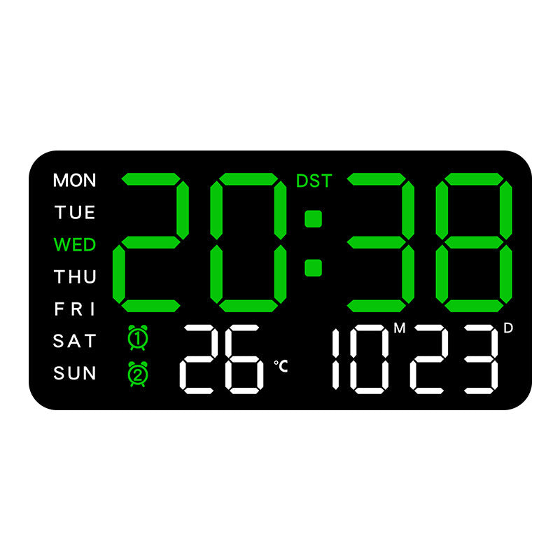 🔥🕘 Velké digitální nástěnné hodiny s LED diodami 🏡