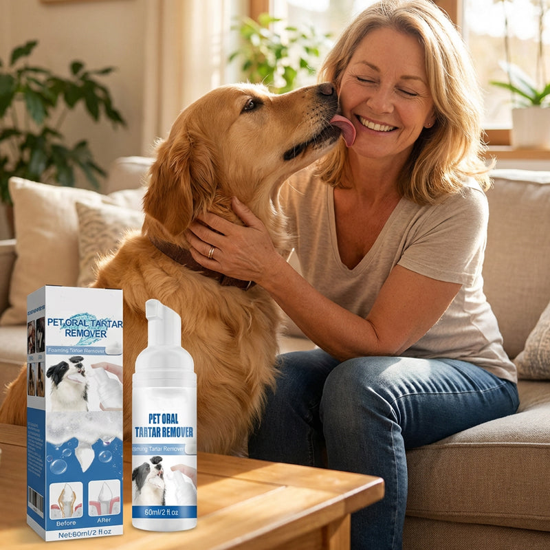 🎁 1+1 ZDARMA (2 ks)🐾 Pěna na odstraňování zubního kamene pro domácí mazlíčky – Snadná péče o ústní dutinu bez čištění zubů!