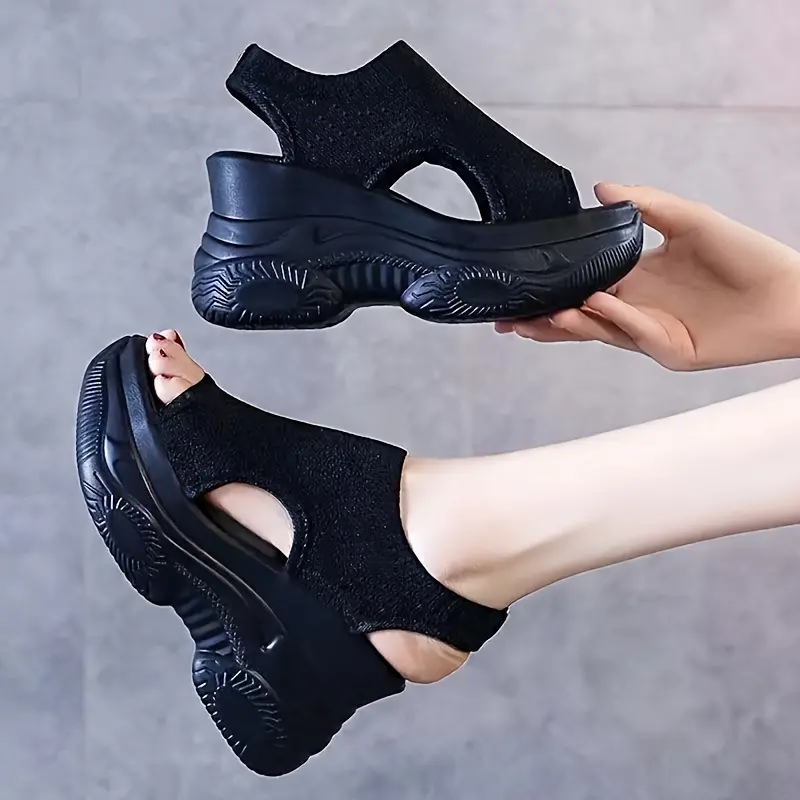 💥【EU34-40】❄️ Dámské sandály s otevřeným podpatkem ✨ | Zapínání na pásek, lehká podrážka - stylové a pohodlné na léto ☀️👡