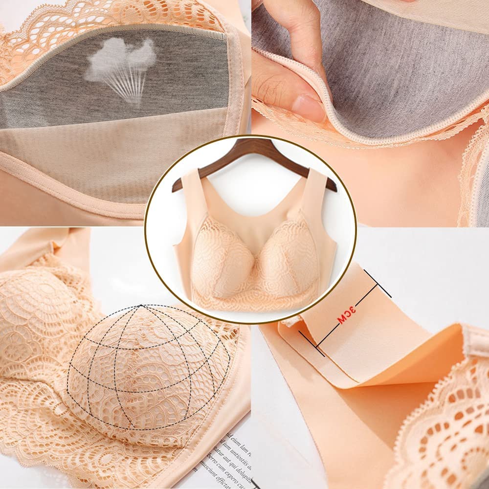 🔥Poslední den kupte 1 a získejte 3🔥 - Krajková podprsenka Plus Size pro dokonalé zvednutí a podporu (3 ks).