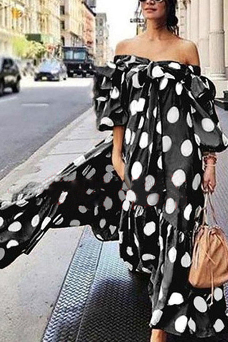Dámské Boho Maxi šaty bez ramene